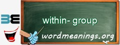 WordMeaning blackboard for within-group